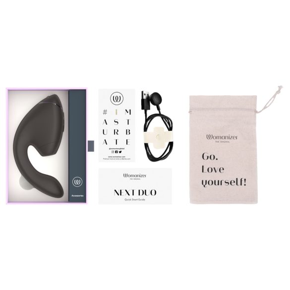 Womanizer Next Duo - Vibrador doble función punto G y succión clítoris - negro
