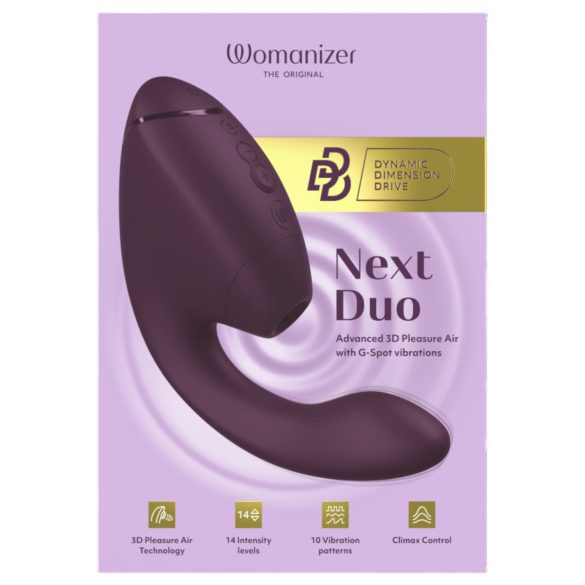 Womanizer Next Duo - Vibrador 2 en 1 punto G y succión - silicona lila