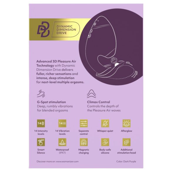 Womanizer Next Duo - Vibrador 2 en 1 punto G y succión - silicona lila
