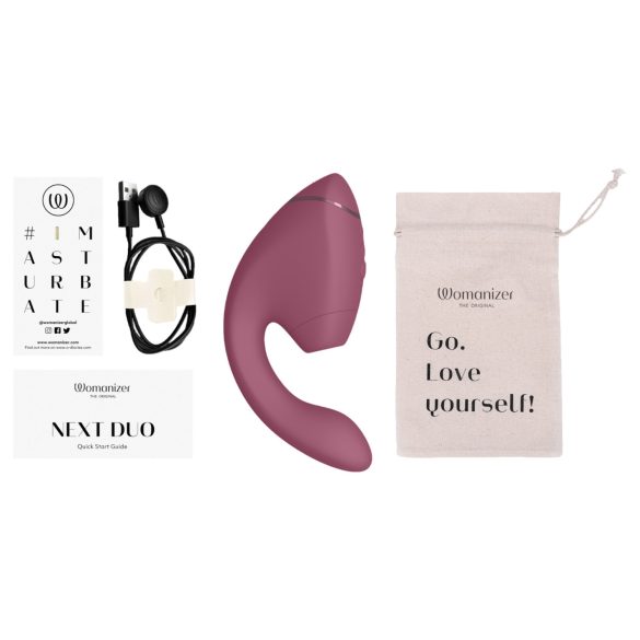 Womanizer Next Duo - Vibrador 2 en 1 punto G y clítoris - silicona rosa