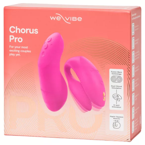 We-Vibe Chorus Pro - vibrador para parejas - control remoto - silicona rosa