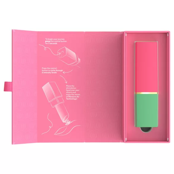 Womanizer Beauty - estimulador de clítoris por ondas de aire con forma de pintalabios (verde)