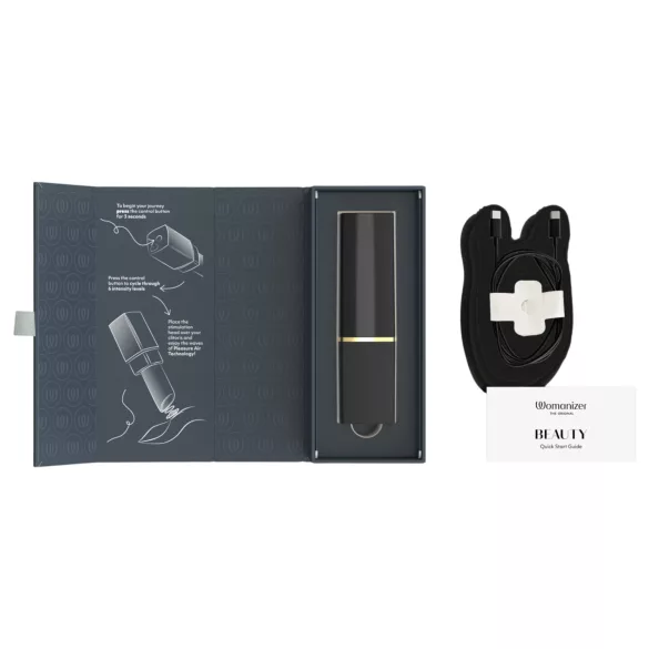 Womanizer Beauty - estimulador de clítoris por ondas de aire con forma de pintalabios (negro)