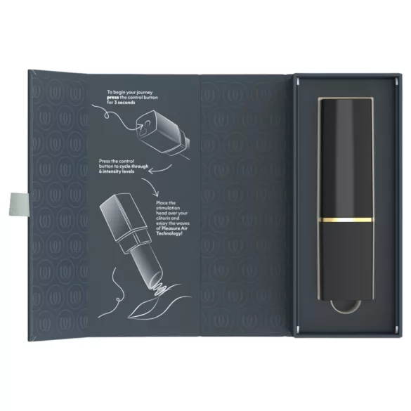 Womanizer Beauty - estimulador de clítoris por ondas de aire con forma de pintalabios (negro)