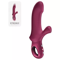   Fun Factory Bi Stronic Curve - vibrador empujador con brazo para el clítoris (rojo)