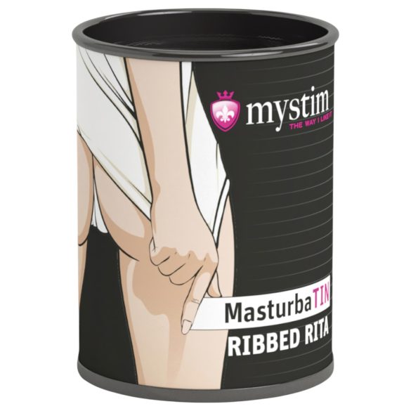 Mystim MasturbaTIN Rita Ranurada - masturbador acanalado (blanco)