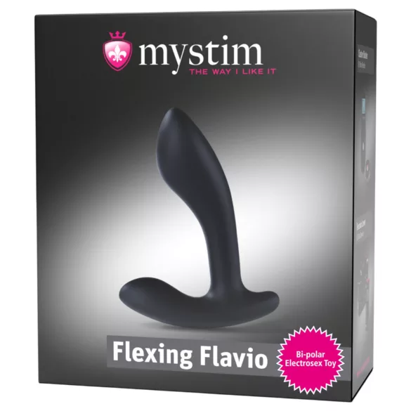 Mystim - consolador prostático eléctrico con vibración - silicona negra