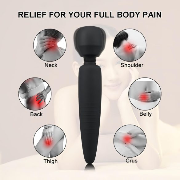 Mrow - vibrador masajeador recargable e impermeable - negro