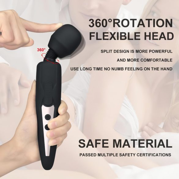 Mrow - vibrador masajeador recargable e impermeable - negro