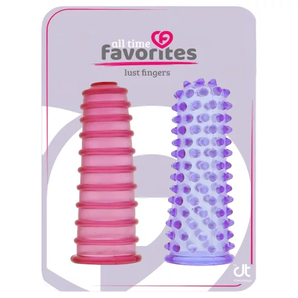 All time Favorites - set de fundas para dedos - silicona - rosa y lila