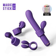 Magic Stick - vibrador con cabezales intercambiables (lila)