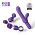 Magic Stick - vibrador con cabezales intercambiables (lila)