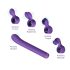 Magic Stick - vibrador con cabezales intercambiables (lila)