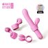 Magic Stick - vibrador de cabezales intercambiables (rosa)