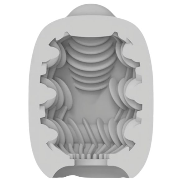 VIBEGGS Ribs Delight - masturbador vibrador tipo huevo - blanco