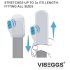 VIBEGGS Ribs Delight - huevo vibrador placentero (blanco)
