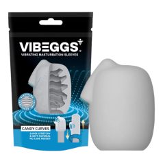 VIBEGGS Candy Curves - huevo vibrador masturbador (blanco)