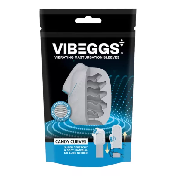 VIBEGGS Candy Curves - huevo vibrador masturbador - blanco
