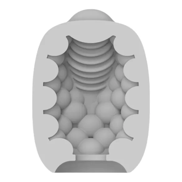 VIBEGGS Blow Misty - huevo vibrador masturbador masculino - blanco