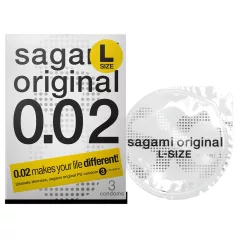   Sagami Original 0,02 L - preservativo ultrafino - 58 mm - 3 unidades