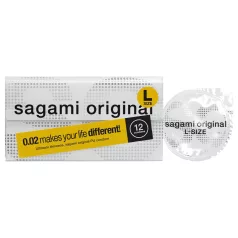   Sagami Original 0,02 L - preservativo ultrafino - 58mm - caja 12 unidades
