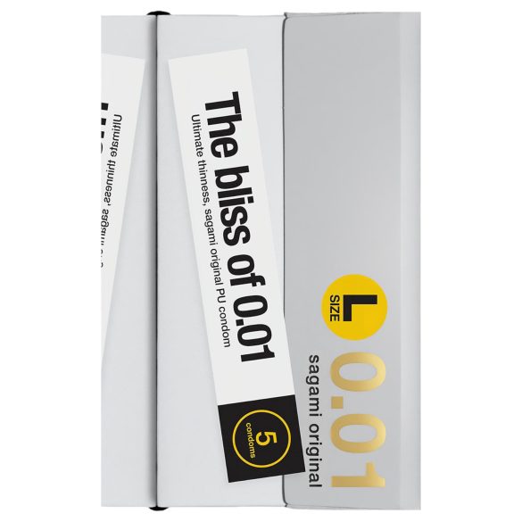 Sagami Original 0,01 L - preservativo ultrafino - 58mm - paquete 5 unidades