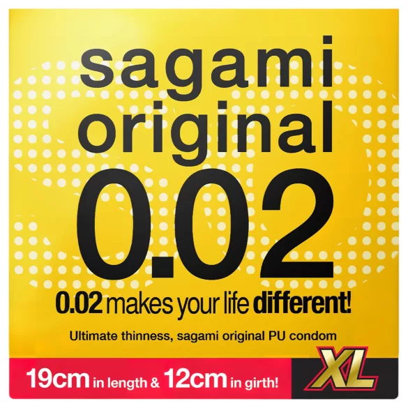 Sagami Original 0,02 XL - preservativo - extragrande 61mm - 1 unidad
