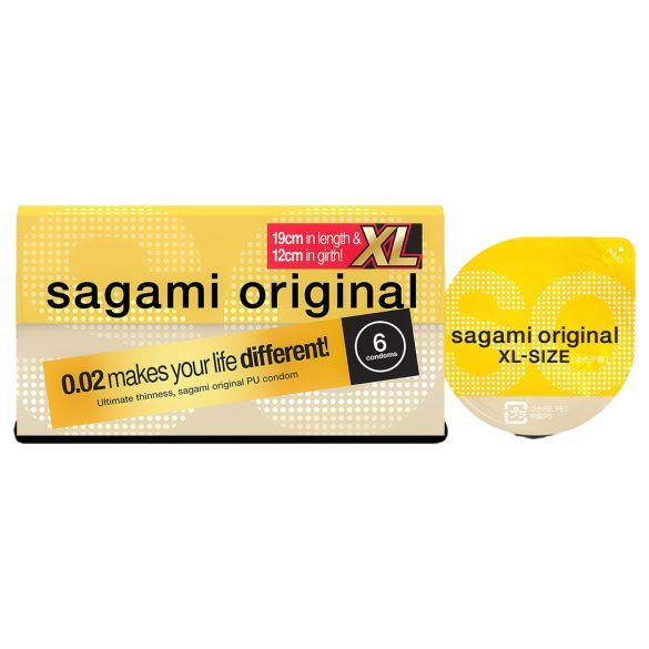Sagami Original 0.02 XL - preservativo - 61mm (6uds)