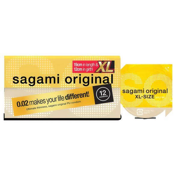 Sagami Original 0,02 XL - preservativo - 61mm (12 unidades)