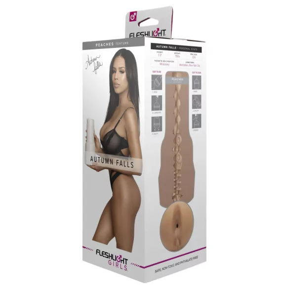 Fleshlight Autumn Falls Peaches - culo falso realista (color natural)