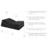 Almohada erótica de 2 piezas (negra)