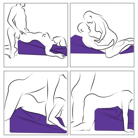 Almohada erótica de 2 piezas (negra)