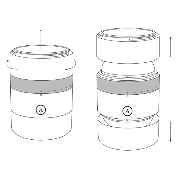 Arcwave Voy - masturbador masculino rotativo con presión - silicona negra