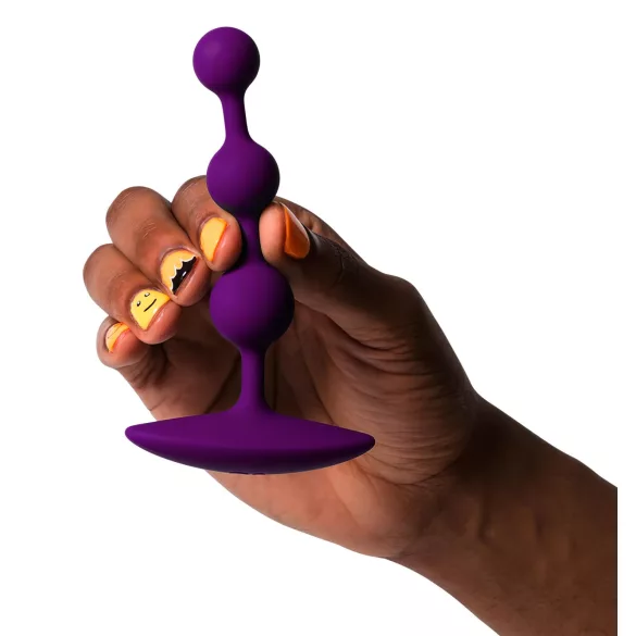 ROMP Amp - consolador anal con cuentas - silicona - lila