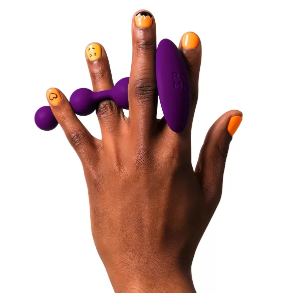 ROMP Amp - consolador anal con cuentas - silicona - lila