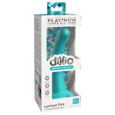 Dillio Curious Five - dildo de silicona (15cm) - turquesa