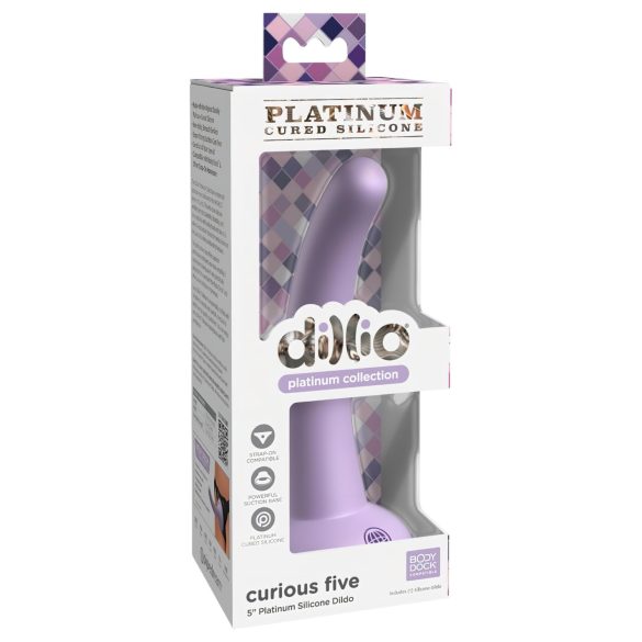 Dillio Curious Five - consolador morado con ventosa (15cm)