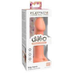   Dillio Big Hero - Dildo de silicona con ventosa (17cm) - naranja