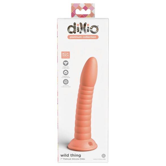 Dillio Wild Thing - dildo con textura (19cm) - naranja