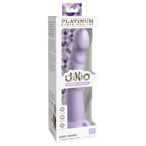 Dillio Slim Seven - Dildo con ventosa 20cm - Morado
