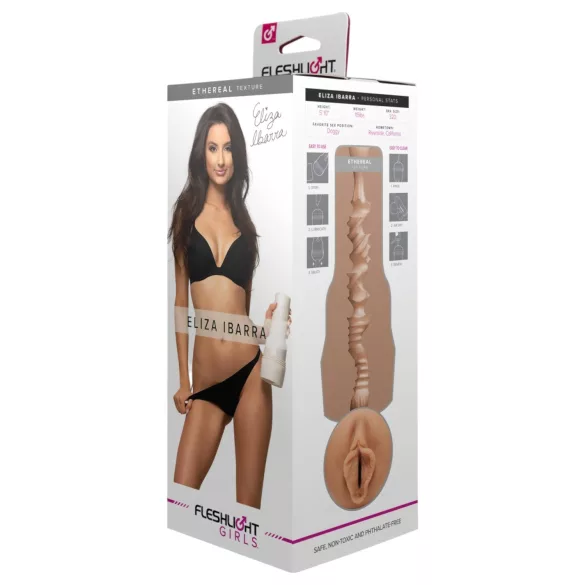 Fleshlight Eliza Ibarra Ethereal - vagina artificial realista (color natural)