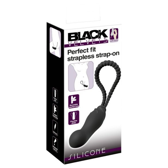 Black Velvets - Arnés con dildo - ajustable - silicona negro