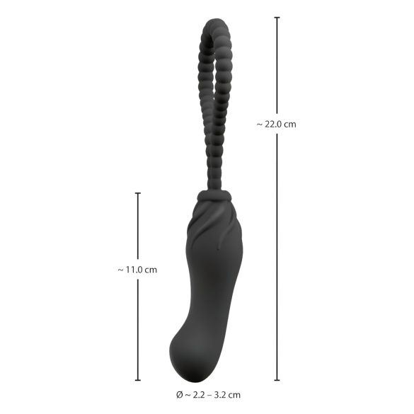 Black Velvets - Arnés con dildo - ajustable - silicona negro