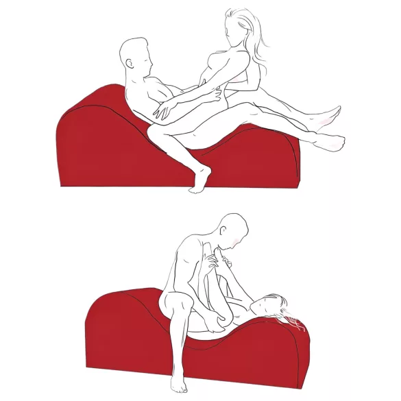 Liberator Esse Lounger - sillón tantra ajustable 3 piezas - rojo