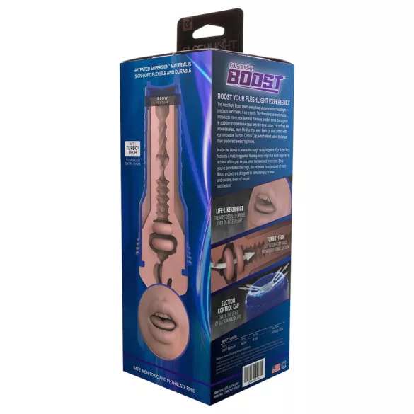 Fleshlight - masturbador boca realista - textura suave - color natural