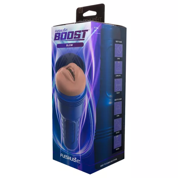 Fleshlight - masturbador boca realista - textura suave - color natural