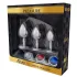Alive - plug anal metálico - set de 3 piezas - color plata