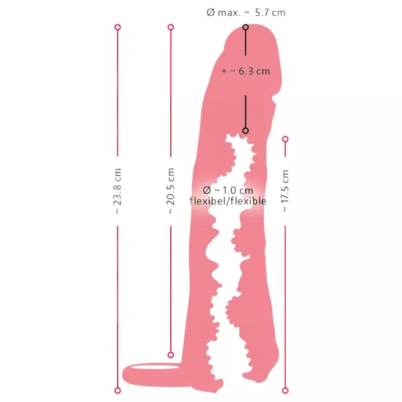 Nature Skin - masturbador vaginal y funda pene - 23cm - color piel