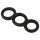 Erecto - triple anillo para pene (negro)