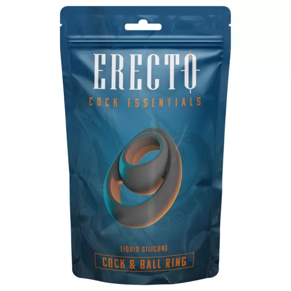 Erecto - anillo para pene y testículos - silicona negra